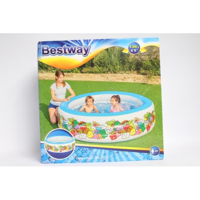 Bestway Inflatable Play Pool - 3-Ring - 1.96m x H53cm Bestway Inflatable Play Pool - 3-Ring - 1.96m x H53cm