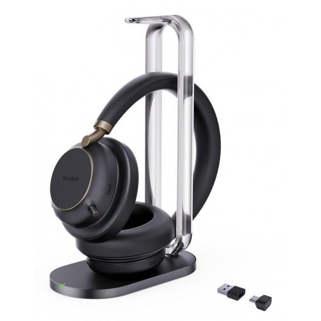 Yealink BH76 Plus with Charging Stand Teams Black USB-C/A Headset Yealink BH76 Plus with Charging Stand Teams Black USB-C/A Headset