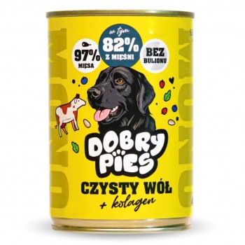 DOBRY PIES Mono Pure Ox + Collagen wet dog food 400g