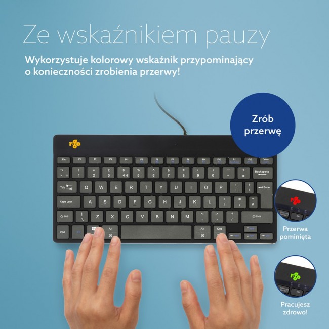 R-Go Tools Ergonomic keyboard R-Go Compact Break, compact keyboard with break software, QWERTY (UK), wired, black R-Go Tools Ergonomic keyboard R-Go Compact Break, compact keyboard with break software, QWERTY (UK), wired, black