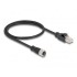DeLOCK M12 Adapter Cable D-coded 4 pin female to RJ45 male 50 cm