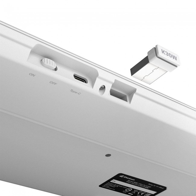 Sharkoon OfficePal K30W wh keyboard Home/Office USB QWERTZ German White Sharkoon OfficePal K30W wh keyboard Home/Office USB QWERTZ German White