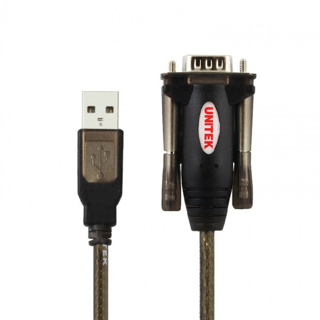 UNITEK Y-105 serial cable Black 1.5 m USB Type-A DB-9