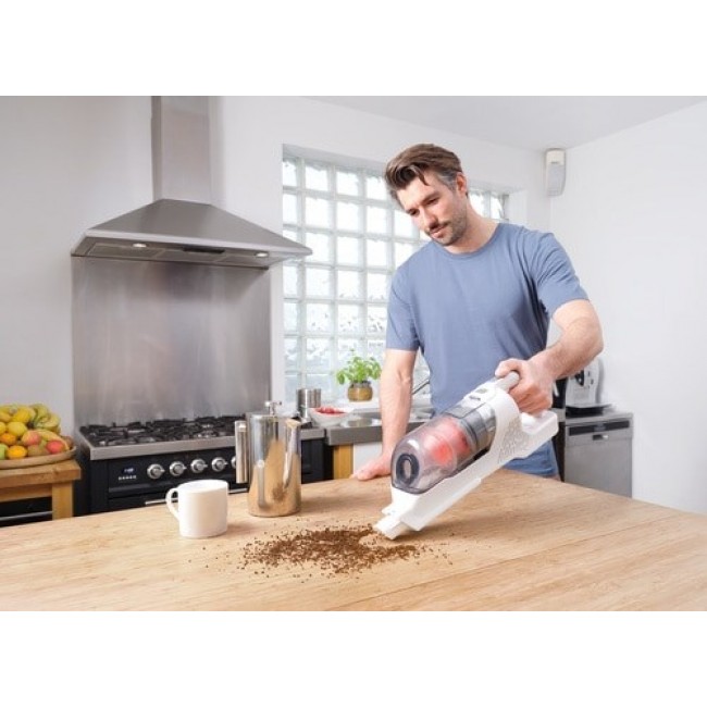 Black & Decker BHFEA515J stick vacuum/electric broom Battery Dry Cyclonic Bagless 0.5 L Orange, White 1.5 Ah Black & Decker BHFEA515J stick vacuum/electric broom Battery Dry Cyclonic Bagless 0.5 L Orange, White 1.5 Ah