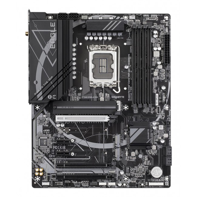 GIGABYTE Z790 EAGLE AX Motherboard - Supports Intel Core 14th Gen CPUs, 12+1+ Phases Digital VRM, up to 7600MHz DDR5 (OC), 3xPCIe 4.0 M.2, Wi-Fi 6E, 2.5GbE LAN, USB 3.2 Gen 2