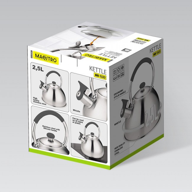 Kettle MAESTRO MR-1323 stainless steel 2.5 l