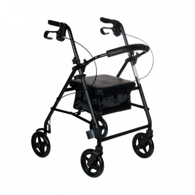 RF-610 Four-Wheel Rehabilitation Walker Black