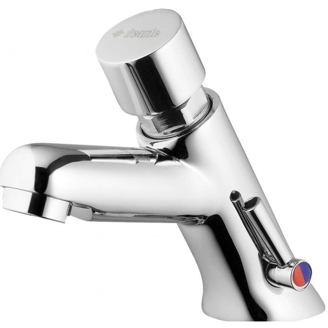 Timed washbasin mixer with temperature control Timed washbasin mixer with temperature control