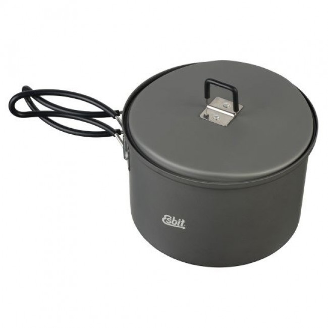 ESBIT Cookset with alcohol burner Pot 1.5 L Aluminium, Black ESBIT Cookset with alcohol burner Pot 1.5 L Aluminium, Black