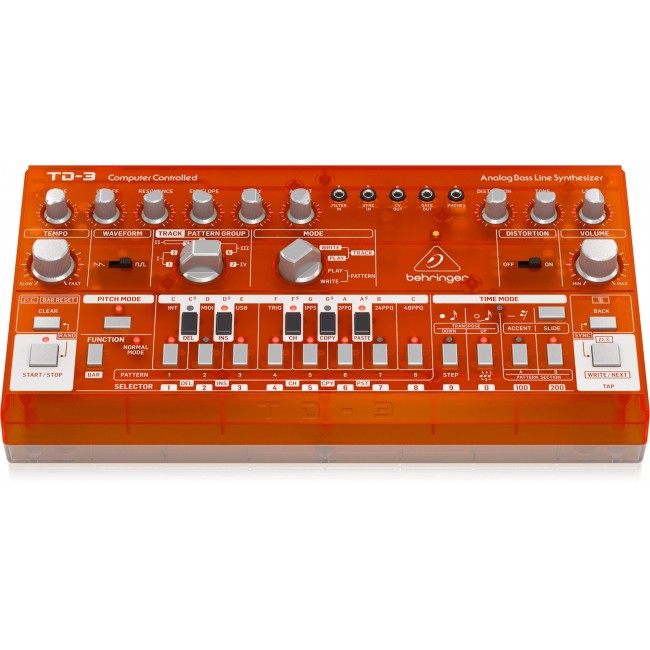 Behringer TD-3-TG Syntezator linii basowej pomara czowy prze roczysty Behringer TD-3-TG Syntezator linii basowej pomara czowy prze roczysty