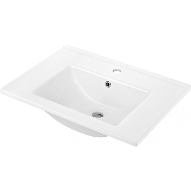Ceramic recessed washbasin with space for a tap - 60 cm Ceramic recessed washbasin with space for a tap - 60 cm