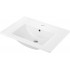 Ceramic recessed washbasin with space for a tap - 60 cm