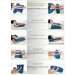 Bed positioning cushion U-crescent in silicone fibre Blue Bed positioning cushion U-crescent in silicone fibre Blue