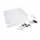Washing machine and dryer stacking kit with drawer and strap, white Washing machine and dryer stacking kit with drawer and strap, white