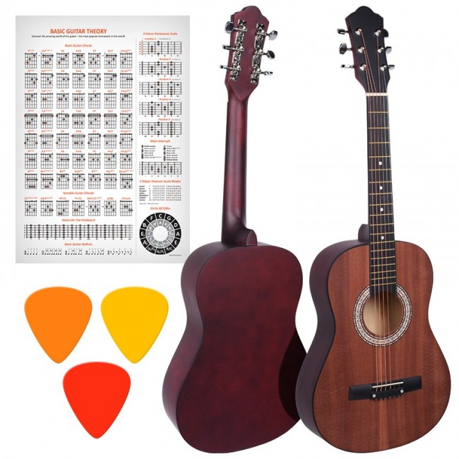 NN AG 34 1/2 ACOUSTIC GUITAR FOR LEARNING TO PLAY MATTE