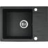 PYRAMIS LEFKADA sink (59x44) 1B 1D black + Lungo volcano Black Edition tap - 070261111LBE