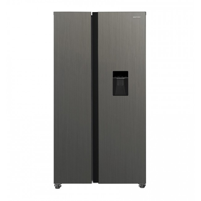 Total No Frost MPM-439-SBS-15/ND Side-by-Side Fridge, stainless steel, height 177 cm