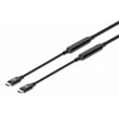 Manhattan Active USB-C to USB-C Cable, 5m, USB 3.2 Gen 2 (formerly USB 3.1 Gen 2), 10 Gbps, 3A/60W Fast Charging, SuperSpeed+ USB, DisplayPort Alt Mode Video up to 8K@60Hz, Black, Three Year Warranty