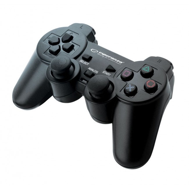 Esperanza EG106 Gaming Controller Joystick PC,Playstation 2,Playstation 3 Analogue / Digital USB 2.0 Black