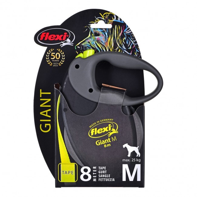 TRIXIE NEON GIANT M 8 m Black, Yellow Dog Retractable lead