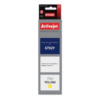 Activejet AH-GT52Y ink (replacement for HP GT-52Y M0H56AE Supreme 70 ml yellow)