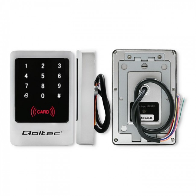 Qoltec 52444 Code lock MIMAS with RFID reader Code | Card | key fob | Doorbell button | IP68 | EM Qoltec 52444 Code lock MIMAS with RFID reader Code | Card | key fob | Doorbell button | IP68 | EM