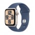 Watch Apple Watch SE (2024) GPS 40mm Starlight Aluminium Case with Sport Band S/M - Denim