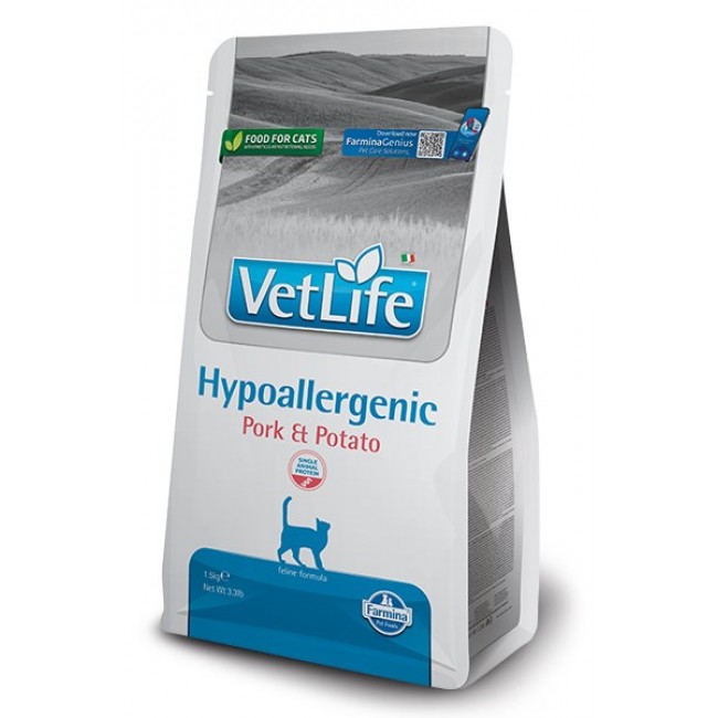 FARMINA VET Life Hypoallergenic Feline Pork & Potato - dry cat food - 1.5 kg FARMINA VET Life Hypoallergenic Feline Pork & Potato - dry cat food - 1.5 kg