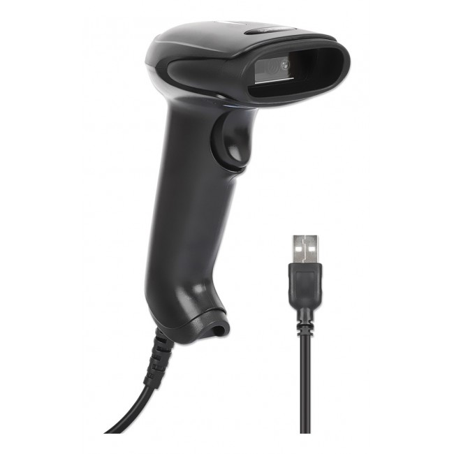 Manhattan Contact CCD Handheld Barcode Scanner, USB, 60mm Scan Width, Cable 152cm, Max Ambient Light 5,000 lux (sunlight), Black, Three Year Warranty