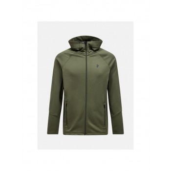 Bluza rozpinana Peak Performance Rider Essentials Zip Hood - pine needle/pine needle rozmiar: l