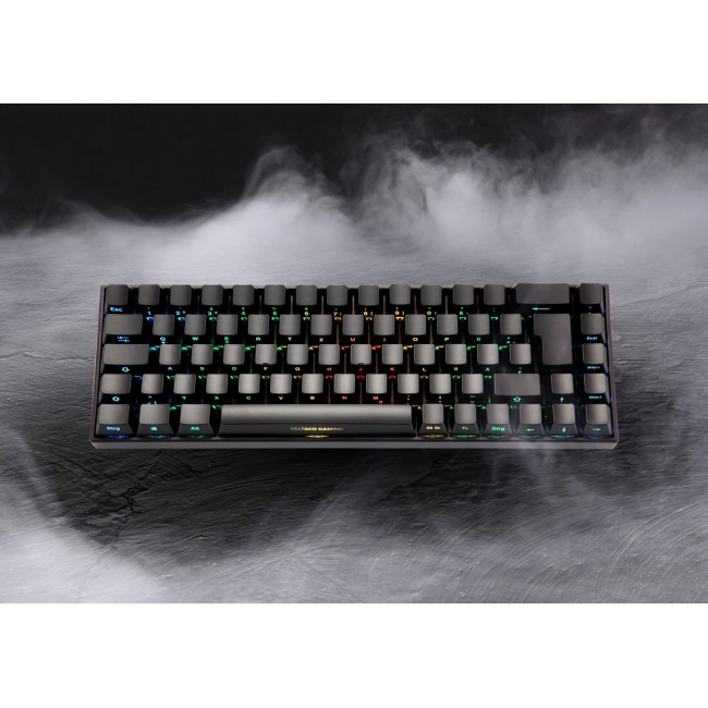 Deltaco Gaming GAM-100-DE keyboard USB + RF Wireless + Bluetooth QWERTZ German Black