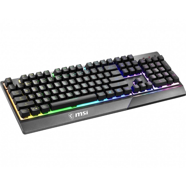 MSI VIGOR GK30 RGB MEMchanical Gaming Keyboard ' DE Layout, MECH. Membrane switches, 6-Zone RGB Lighting, RGB Mystic Light, water repellent keyboard design'