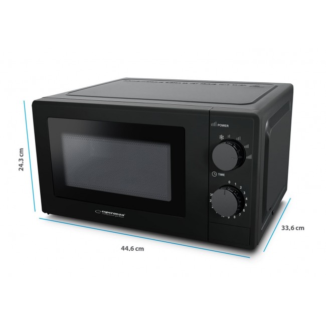 Esperanza ESTOFADO Black Solo microwave Countertop 20 L 700 W