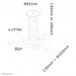 Neomounts BEAMER-C80 Beamer ceiling mount - h 13-20 cm - full motion