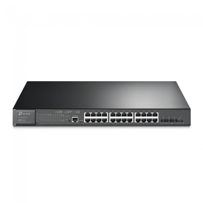 TP-Link Omada 24-Port Gigabit and 4-Port 10GE SFP+ L2+ Managed Switch with 24-Port PoE+ TP-Link Omada 24-Port Gigabit and 4-Port 10GE SFP+ L2+ Managed Switch with 24-Port PoE+