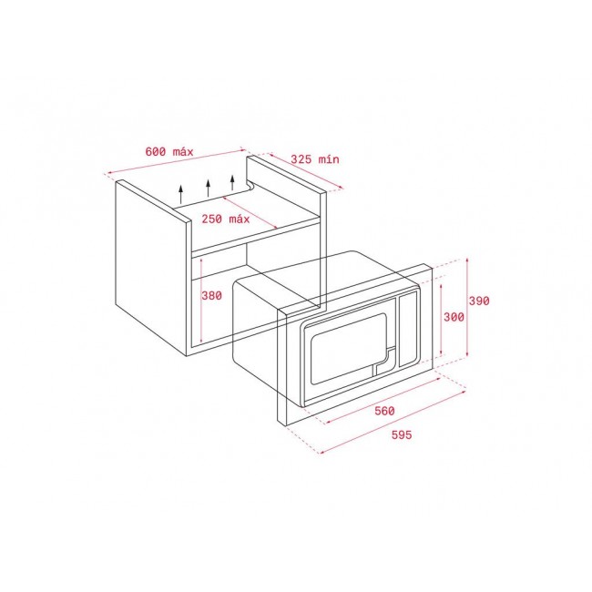 Teka ML 8200 BIS Black Grill microwave Built-in 20 L 700 W