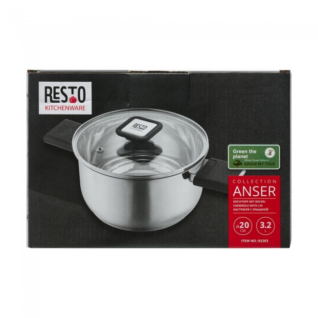 Resto Kitchenware Anser 3.2 L Round Black, Stainless steel Resto Kitchenware Anser 3.2 L Round Black, Stainless steel