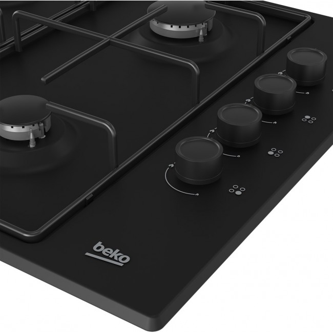 Beko HIBG64120SB hob Black Built-in 60 cm Gas 4 zone(s) Beko HIBG64120SB hob Black Built-in 60 cm Gas 4 zone(s)