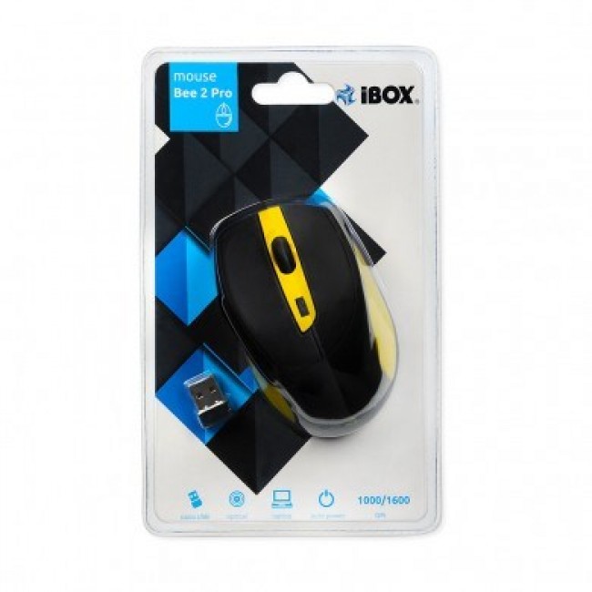 iBox BEE2 PRO mouse Right-hand RF Wireless Optical 1600 DPI iBox BEE2 PRO mouse Right-hand RF Wireless Optical 1600 DPI