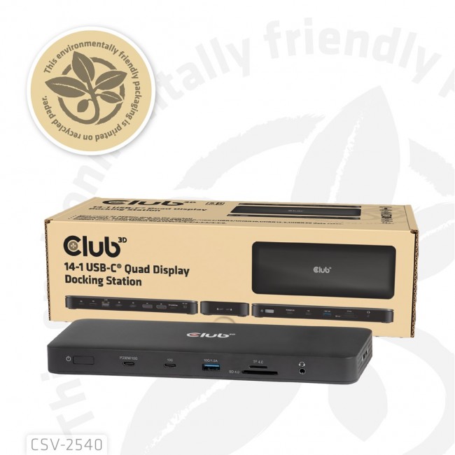 CLUB3D 14-1 USB-C Quad Display Docking Station