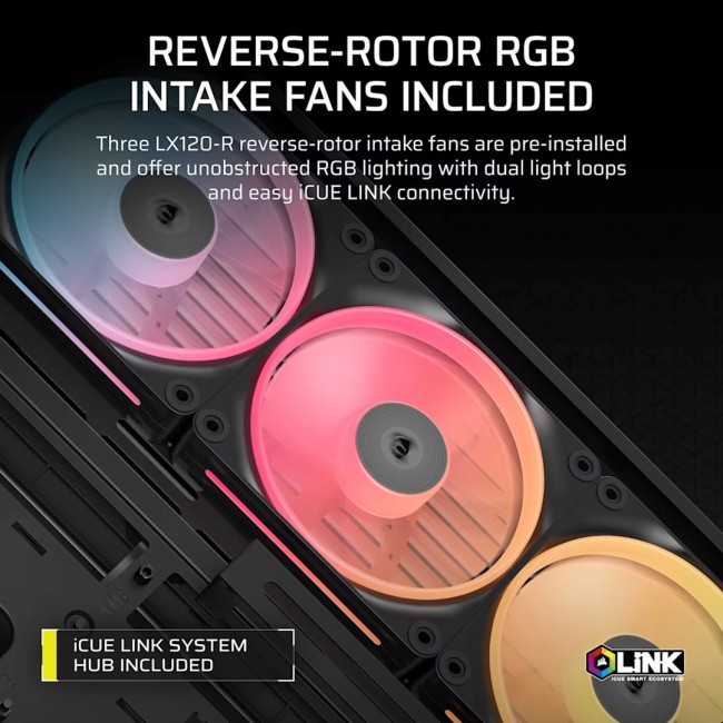 Corsair 4500X LX-R RGB Tempered Glass Mid-Tower, Black Midi Tower Corsair 4500X LX-R RGB Tempered Glass Mid-Tower, Black Midi Tower