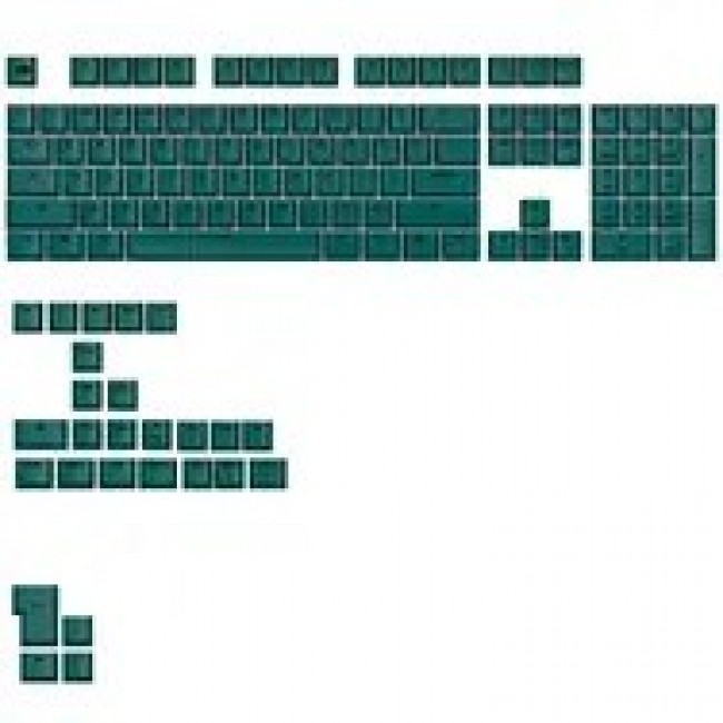 Glorious GPBT Basics Keycaps, ANSI Layout (US), PBT, Dye-Sub - Totem Green