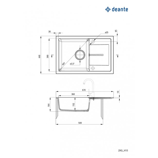 1-bowl granite sink with drainer