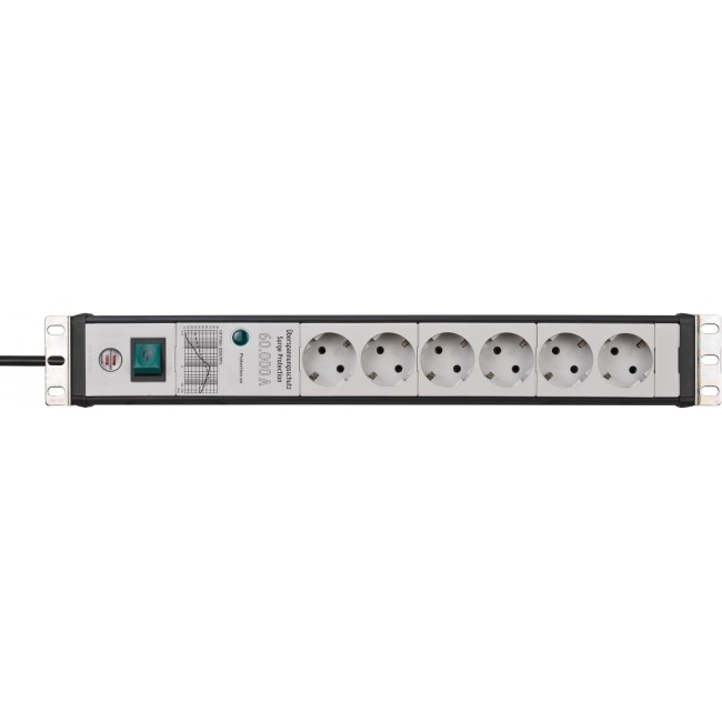 Brennenstuhl 1156057696 power extension 3 m 6 AC outlet(s) Indoor Black, Light grey
