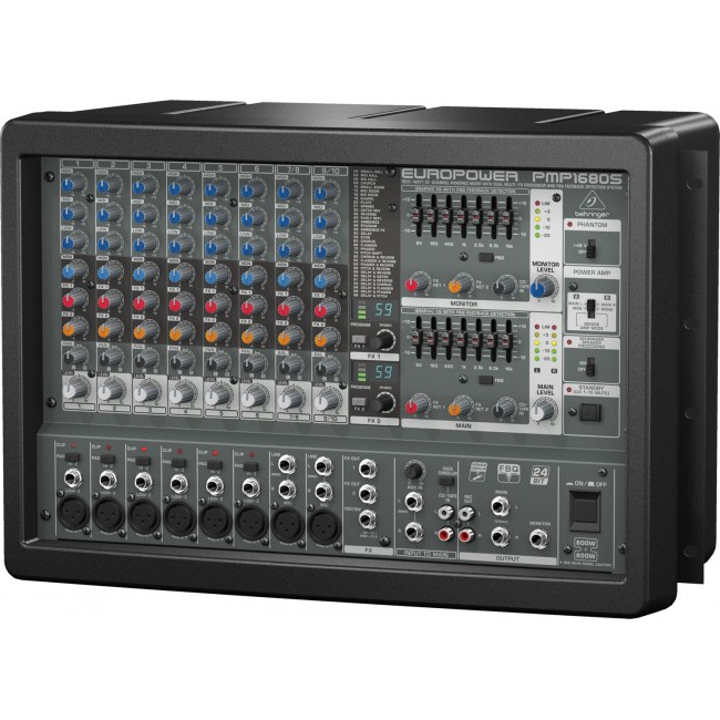 Behringer PMP1680S audio mixer 10 channels 10 - 200000 Hz Black Behringer PMP1680S audio mixer 10 channels 10 - 200000 Hz Black