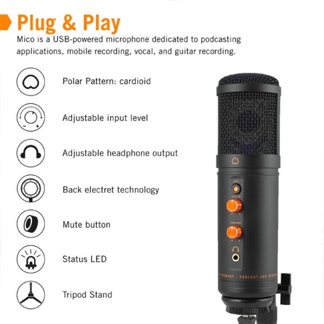 Monkey Banana Mico Black Table microphone