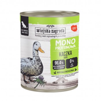 WIEJSKA ZAGRODA Mono Duck - wet dog food - 800g