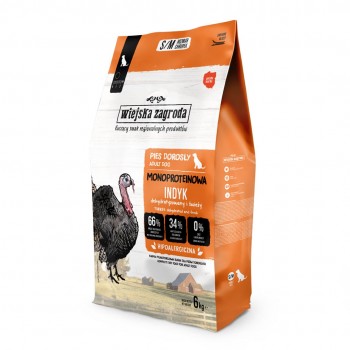 WIEJSKA ZAGRODA Monoprotein Turkey - dry dog food - 6kg