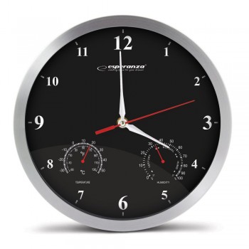 Esperanza Washington Black Mechanical Wall Clock Round Black