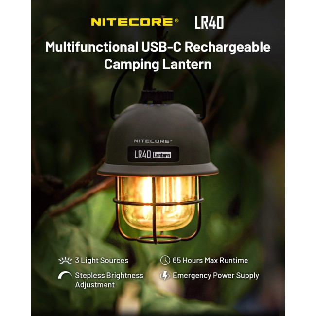 FLASHLIGHT LAMP SERIES/100 LUMENS LR40 NITECORE FLASHLIGHT LAMP SERIES/100 LUMENS LR40 NITECORE
